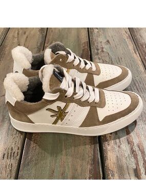 Ross & Snow Sneakers Italian Leather Women’s Skate Shoes Size 7.5 Sherpa Padded